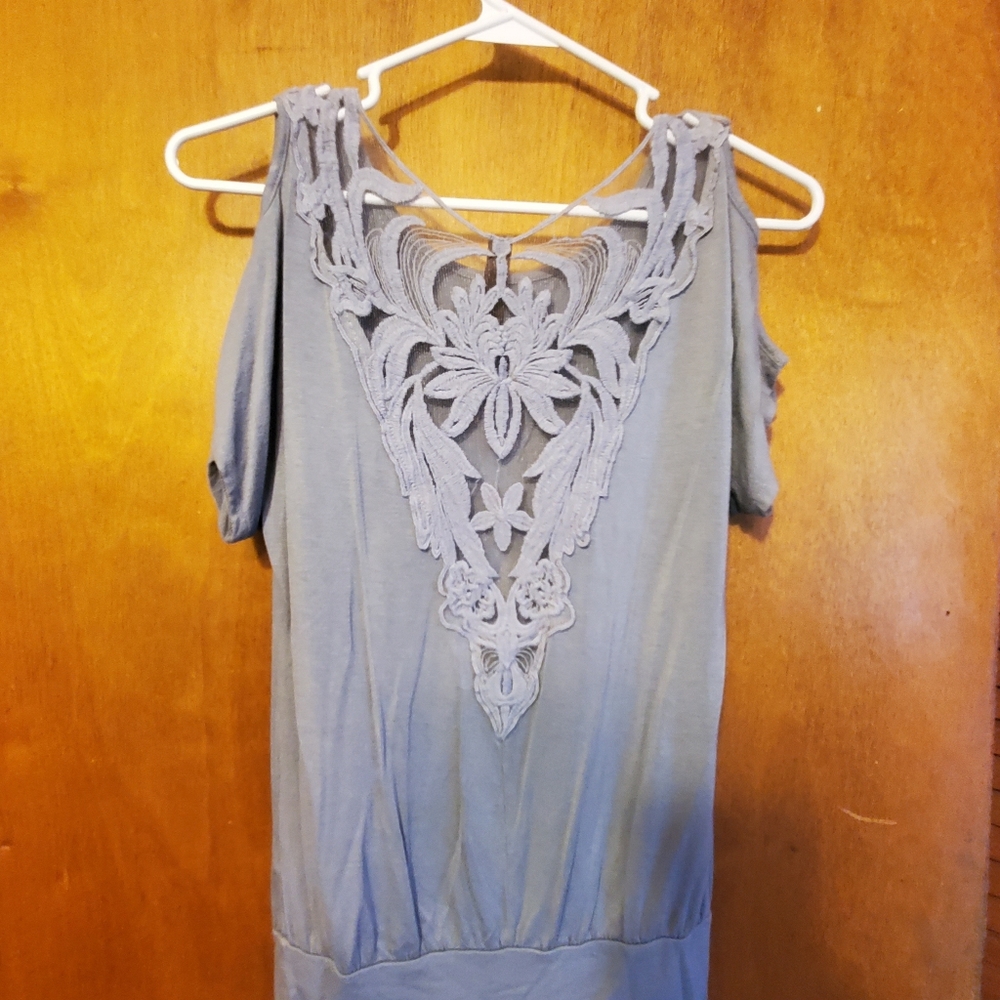 Lace back top
